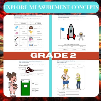 Preview of Explore Measurement Concepts with Grade 2 Worksheets