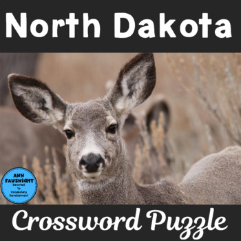 North Dakota Crossword Puzzle by Ann Fausnight TPT