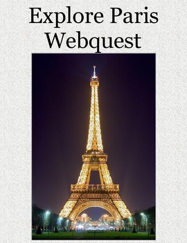 Preview of Explore Paris Webquest Digital
