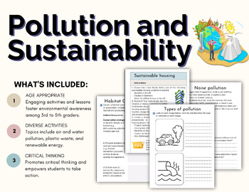 Preview of Explore Pollution & Sustainability: A Hands-On Guide for 3rd to 5th Grades