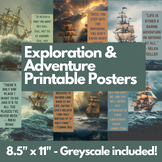 Explore and Adventure Printable Posters, Ships, History & 