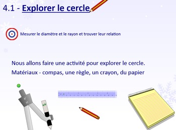 Preview of Explore le cercle (la circonférence, le rayon, le diamètre)