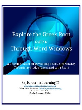 Preview of Explore the Greek Root ASTRO Through Word Windows