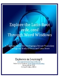 Explore the Latin Root CEDE Through Word Windows