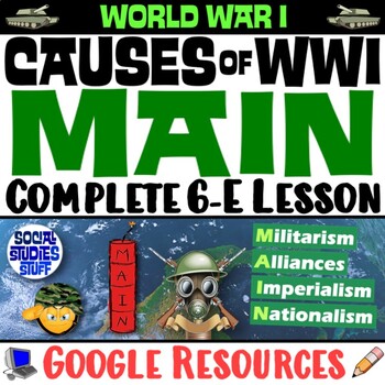 Preview of Explore the MAIN Causes of WWI 6-E Lesson | Intro to World War I | Google