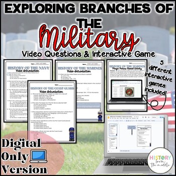 Preview of Explore the Military Branches|Veterans Day - Video & MagicArt - Digital