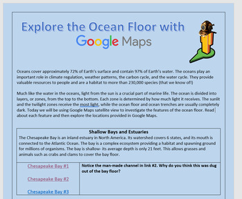 Explore The Ocean Floor With Google Maps Updated By Owl Maps Tpt