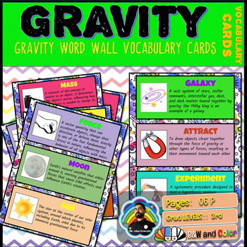 Preview of Explore the Universe of Gravity Vocabulary: Engaging and Educational!