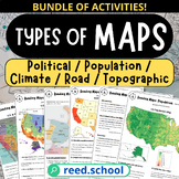 Explore the World: Types of Maps Mastery Bundle for Grades 4-10