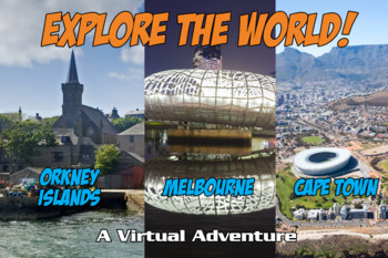 Preview of Explore the World!  THREE Virtual Scavenger Hunts for Distance Learning