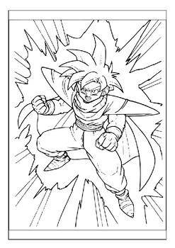 Dragon Ball Z Coloring Pages - Anime Dragon Ball Characters Coloring Sheets