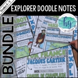 Explorer Doodle Notes and Digital Guided Notes Lessons Bundle