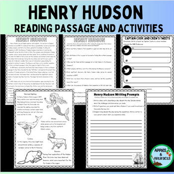 Preview of Explorer Henry Hudson Reading Passage and Activities