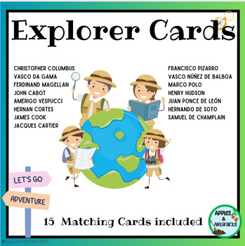 Preview of Explorer Matching Cards Activity