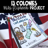 Distance Learning: 13 American Colonies Mini Flipbook Rese