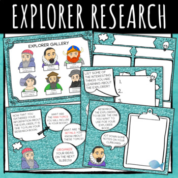 Preview of Age of Exploration: Explorer Research Book Template and Tasks (DIGITAL)