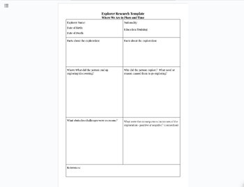 explorer research project rubric
