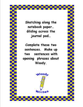 Preview of Explorer Woody Writes Set- Creative Writing Activity Cards {Set of 18}