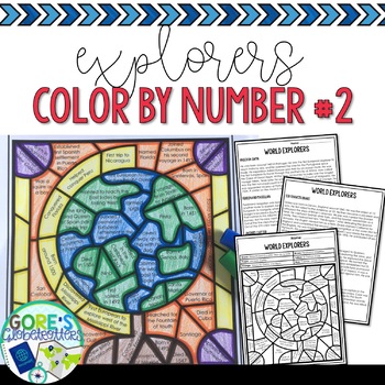 Preview of Explorers | Differentiated Passage and Coloring Activity for Social Studies