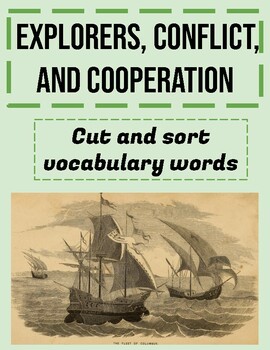 Preview of Explorers, Conflict, and Cooperation Vocabulary
