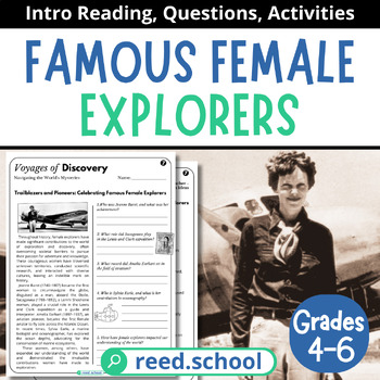 Preview of Explorers & Discoveries: Famous Female Explorers Intro Reading Lesson Grades 4-6