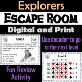 Famous Explorers Activity Escape Room (Lewis & Clark, Neil