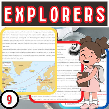 Preview of Explorers Extraordinaire:  Hudson's Arctic Adventures & Columbus Cut-Out Craft!