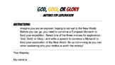 Explorers - God, Gold, and Glory Activity