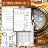Explorers History Worksheets