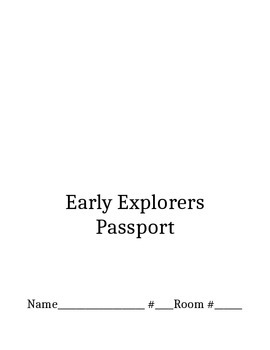Preview of Explorers Passport (Editable)