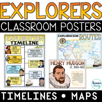 Preview of Early Explorers Posters Age of Exploration Posters Timeline and Explorers Map
