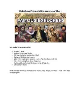 Preview of Explorers - Research Project