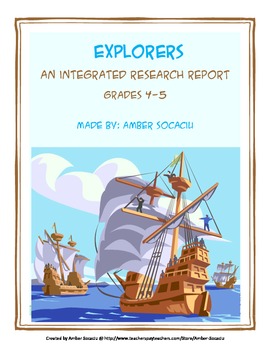 Preview of Explorers Research Report Project with ELA CCSS and Social Studies