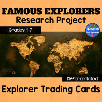 Preview of Explorers Trading Cards- Research Project