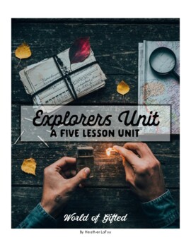 Preview of Explorers Unit- Research, Make a Website and Portraits and QR Code, Present