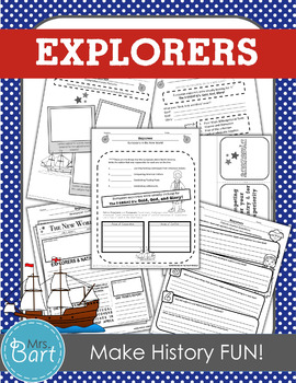 Preview of Explorers Unit Resources and Activities- 53 pages