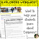 Explorers Webquest- Digital and Printable Included!