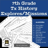 Explorers and Missions Bundle | 7th Grade Texas History | 