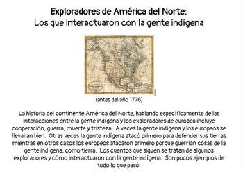 Preview of Explorers of North America/Exploradores del América del norte Spanish immersion