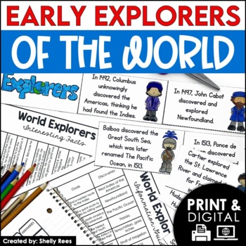 Preview of Early Explorers Timeline | European Explorers Activities | DIGITAL and PRINTABLE