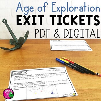 Preview of Explorers & the Age of Exploration Exit Tickets Set - Digital & Printable