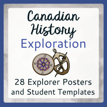 Preview of EXPLORATION Canada 28 Posters 28 Student Templates Biography Activity
