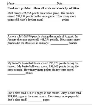 problem solving 3 digit subtraction lesson 6 6