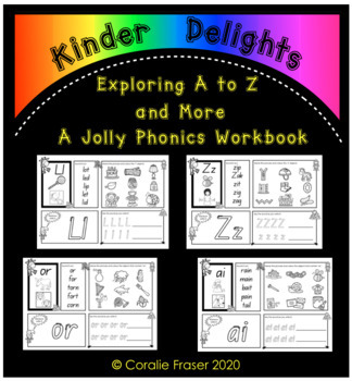 Preview of Exploring A to Z and More  A Jolly Phonics Workbook