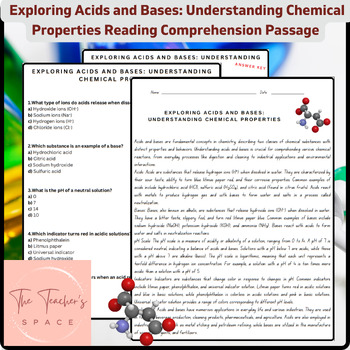 Preview of Exploring Acids and Bases: Understanding Chemical Properties Reading Passage