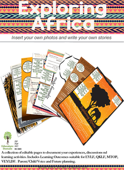 Preview of Exploring Africa Editable Pack
