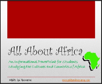 Preview of Exploring Africa - Informational Power Point - Distance Learning