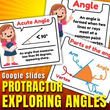 Preview of Exploring Angles with a Protractor, Measuring angles, math Geometry