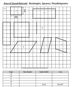 Preview of Exploring Area of Parallelograms andTriangles