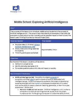Preview of Exploring Artificial Intelligence | AI Literacy Lesson Plan